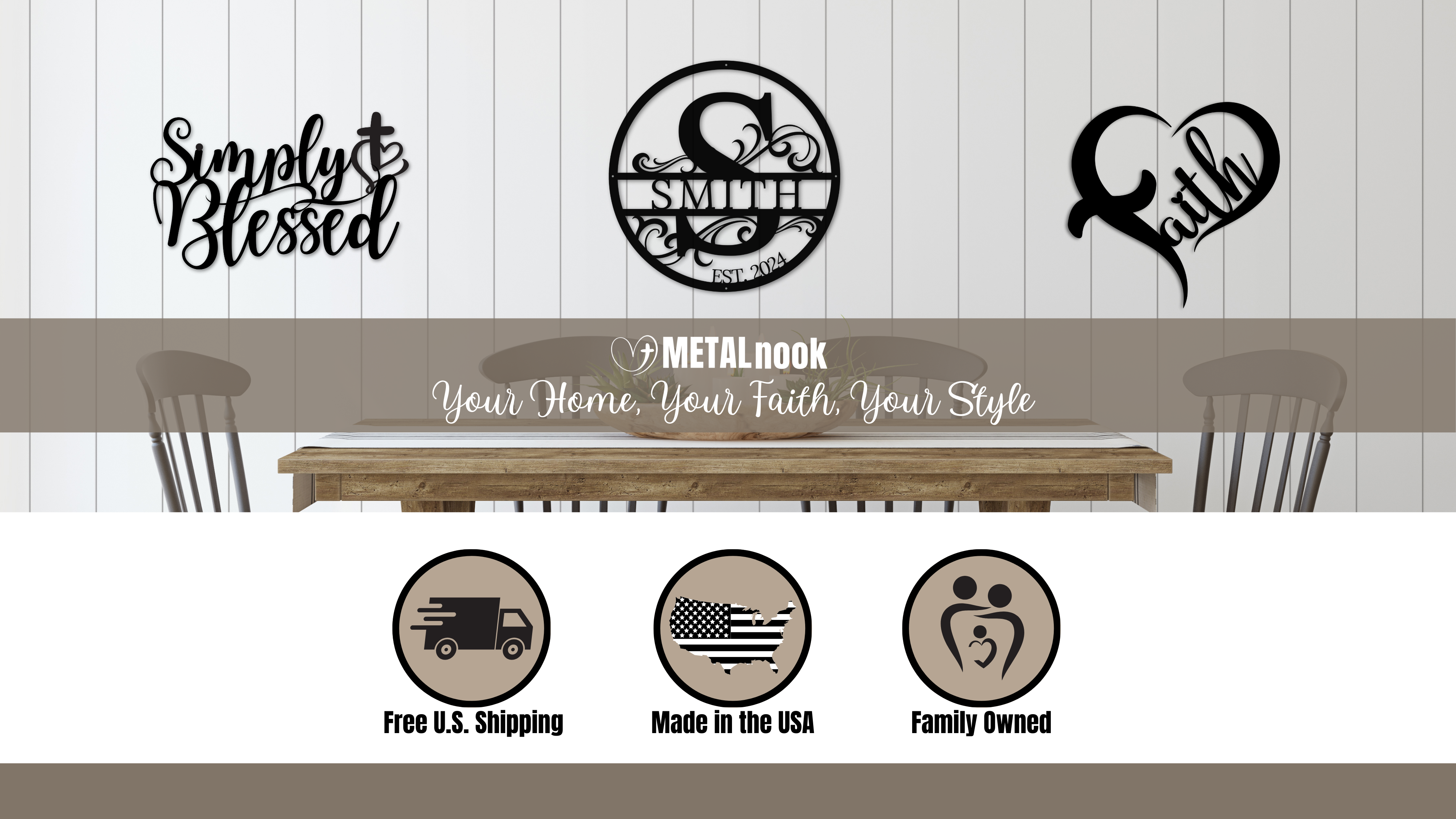 Metal Nook - Handcrafted metal wall decor for your home, faith, and style